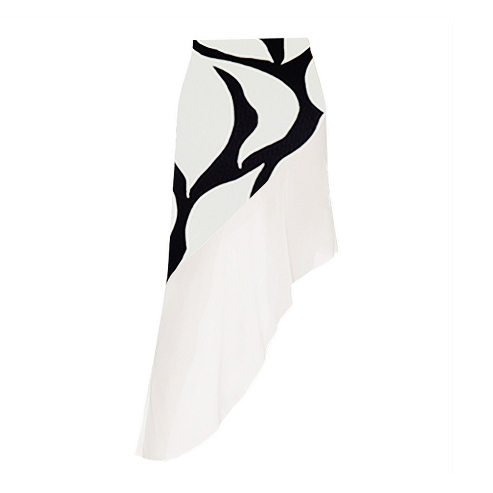 Solid Color Single Shoulder One Piece Swimming Suit Women Holiday Suit Skirt Swimsuit Bella Mia